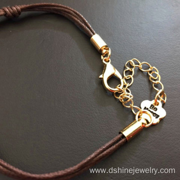 Leather Knots Chain Evil Eye Bracelet With Hamsa Pendant